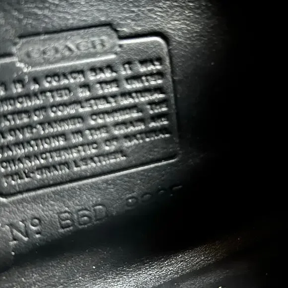 Vintage Coach Black Leather Regina 9985 Top Handle Bag